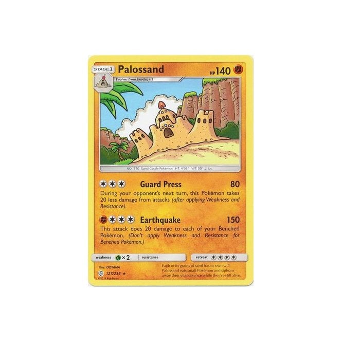 Palossand 127/236 Rare Pokemon Card (Cosmic Eclipse)