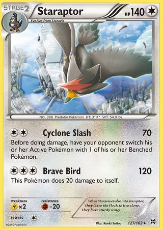 Staraptor 127/162 Rare Reverse Holo Pokemon Card (XY BREAKThrough)