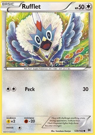 Rufflet 129/162 Common Pokemon Card (XY BREAKThrough)