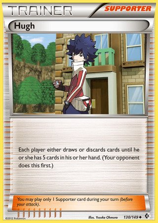 Hugh 130/149 Uncommon Pokemon Card (Boundaries Crossed)