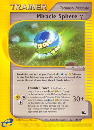 Miracle Sphere ? 131/144 Uncommon Pokemon Card (Skyridge)