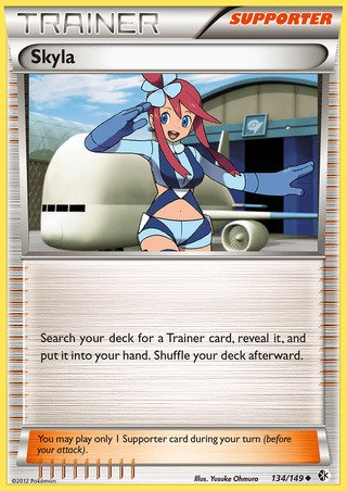 Skyla 134/149 Uncommon Pokemon Card (Boundaries Crossed)