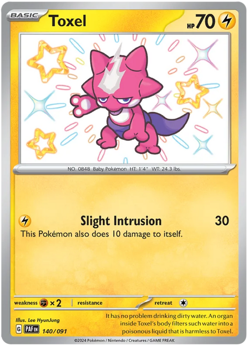 Toxel 140/091 Shiny Rare Pokemon Card (SV 4.5 Paldean Fates)