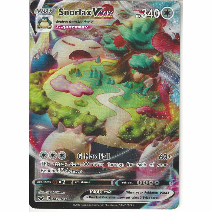 Snorlax VMAX 142/202 Ultra Rare Pokemon Card (Sword & Shield)