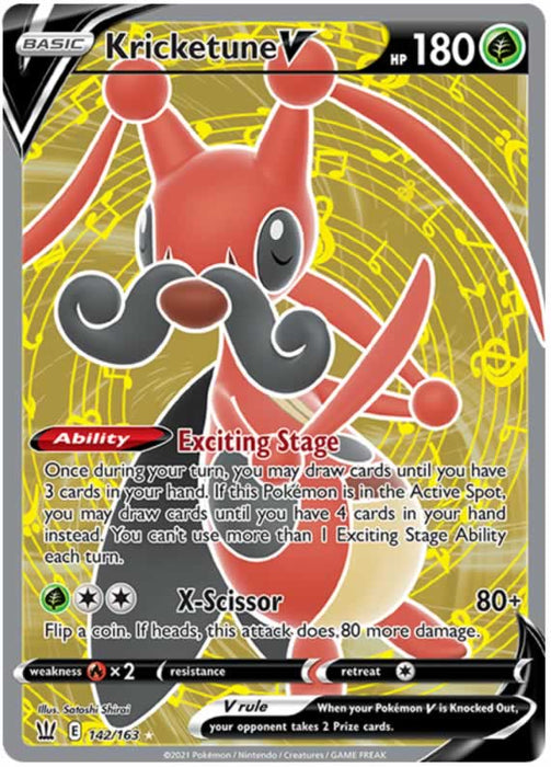 Kricketune V 142/163 Ultra Rare Pokemon Card (Battle Styles)