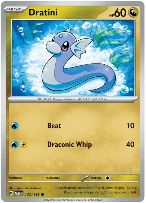 Dratini 147/165 Common Pokemon Card (Pokemon SV 151)