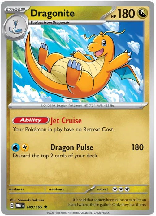 Dragonite 149/165 Rare Pokemon Card (Pokemon SV 151)
