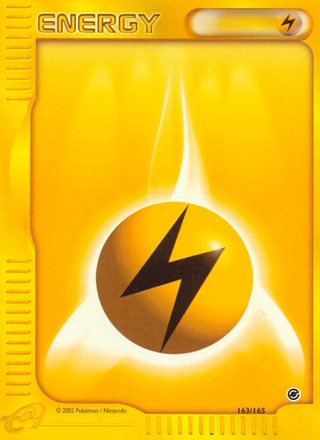 Lightning Energy 163/165 Pokemon Card (Expedition Base Set)