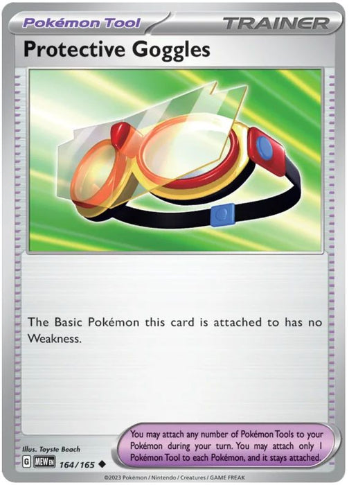 Protective Goggles 164/165 Uncommon Pokemon Card (Pokemon SV 151)