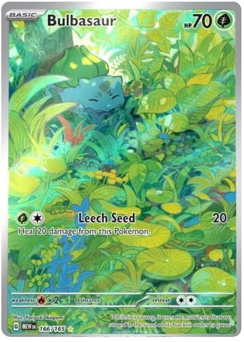 Bulbasaur 166/165 Illustration Rare Pokemon Card (Pokemon SV 151)