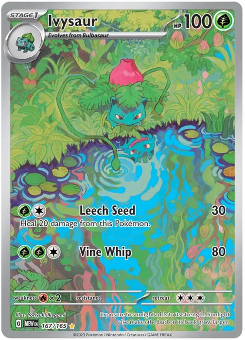 Ivysaur 167/165 Illustration Rare Pokemon Card (Pokemon SV 151)