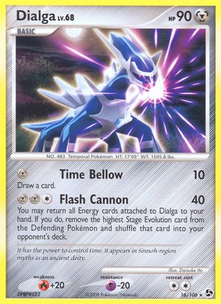 Dialga 16/106 Rare Pokemon Card (Great Encounters)