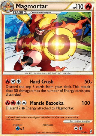 Magmortar 16/95 Rare Holo Pokemon Card (Call of Legends)