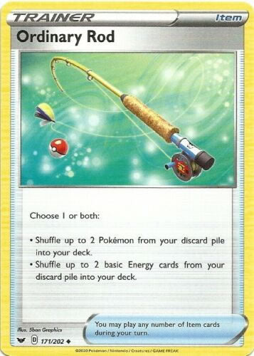 Ordinary Rod 171/202 Uncommon Pokemon Card (Sword & Shield)