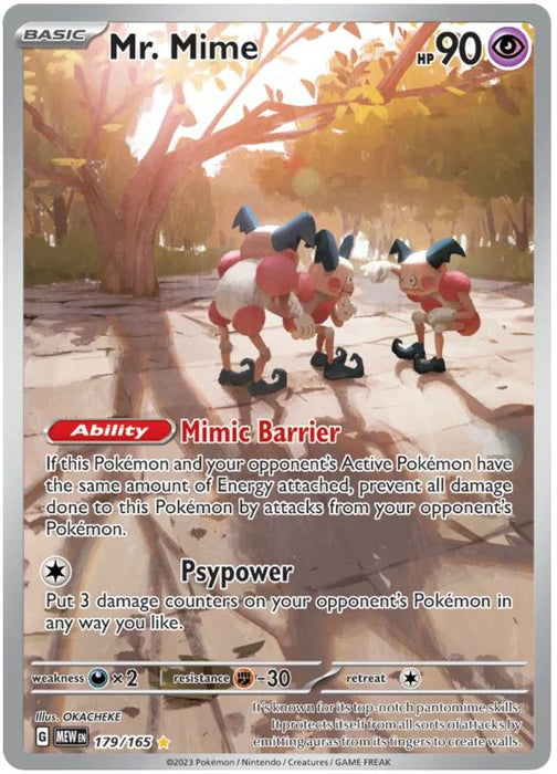 Mr. Mime 179/165 Illustration Rare Pokemon Card (Pokemon SV 151)