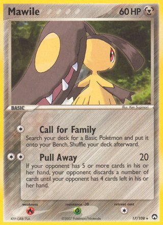 Mawile 17/108 Rare Pokemon Card (EX Power Keepers)
