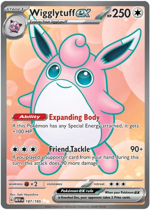 Wigglytuff ex 187/165 Ultra Rare Pokemon Card (Pokemon SV 151)