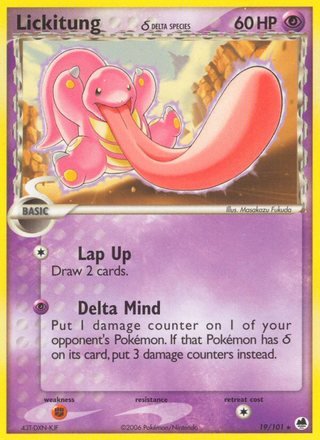 Lickitung d 19/101 Rare Pokemon Card (EX Dragon Frontier)