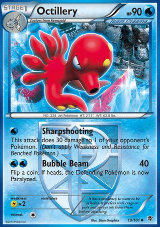 Octillery 19/101 Uncommon Pokemon Card (Plasma Blast)