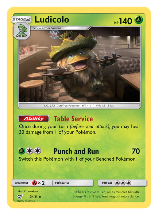 Ludicolo 2/18 Rare Pokemon Card (Detective Pikachu)