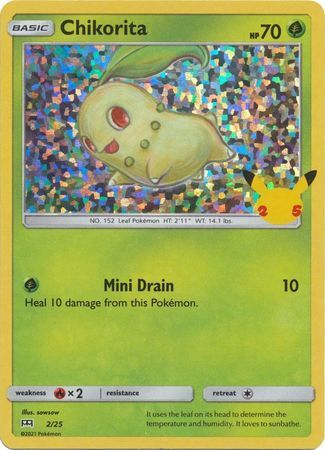 Chikorita 2/25 Holo Pokemon Card (McDonalds Collection 2021)