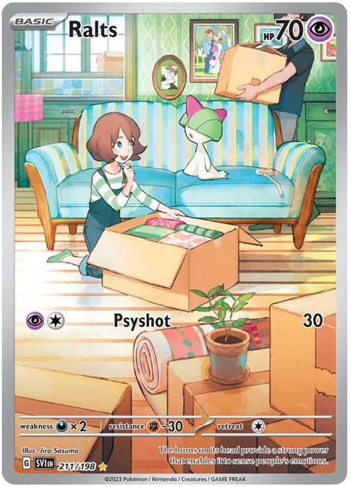 Ralts 211/198 Illustration Rare Pokemon Card (Scarlet & Violet Base)