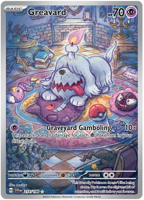 Greavard 214/198 Illustration Rare Pokemon Card (Scarlet & Violet Base)