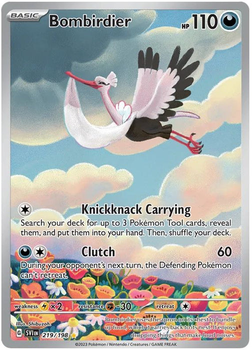 Bombirdier 219/198 Illustration Rare Pokemon Card (Scarlet & Violet Base)