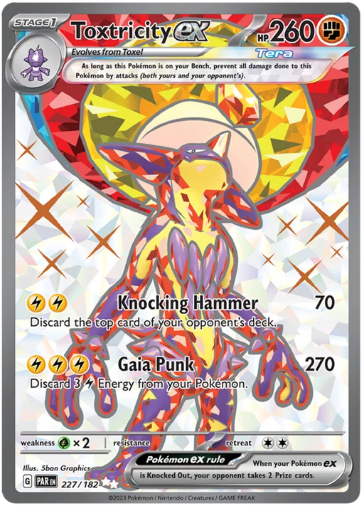 Toxtricity ex 227/182 Ultra Rare Pokemon Card (SV04 Paradox Rift)