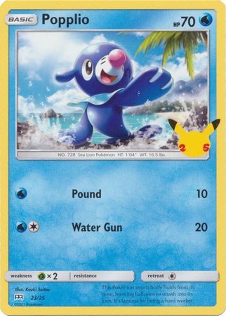 Popplio 23/25 Non-Holo Pokemon Card (McDonalds Collection 2021)