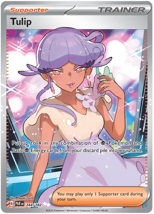 Tulip 244/182 Ultra Rare Pokemon Card (SV04 Paradox Rift)
