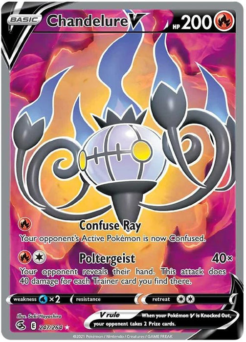 Chandelure V 247/264 Ultra Rare Pokemon Card (SWSH Fusion Strike)
