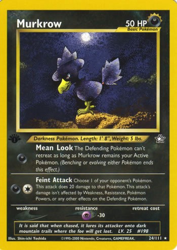 Murkrow 24/111 Rare Pokemon Card (Neo Genesis)