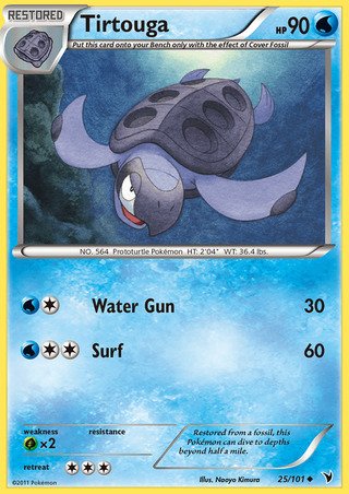 Tirtouga 25/101 Uncommon Pokemon Card (Noble Victories)