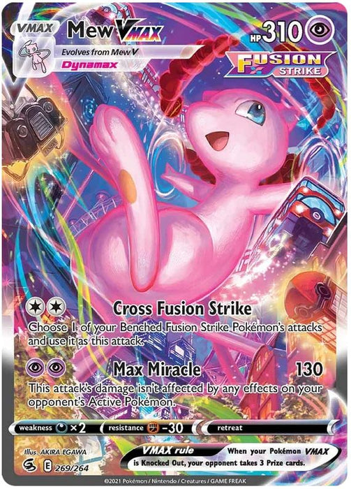 Mew VMAX 269/264 Alt Art Secret Rare Pokemon Card (SWSH Fusion Strike)