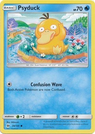 Psyduck 28/149 Common Pokemon Card (Sun & Moon Base Set)
