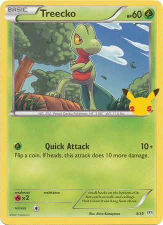 Treecko 3/25 Non-Holo Pokemon Card (McDonalds Collection 2021)