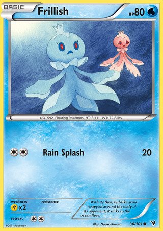 Frillish 30/101 Common Pokemon Card (Noble Victories)