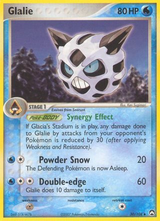 Glalie 30/108 Uncommon Pokemon Card (EX Power Keepers)