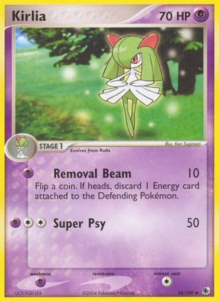 Kirlia 34/109 Uncommon Pokemon Card (EX Ruby & Sapphire)