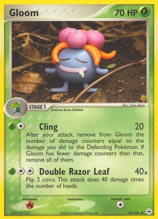 Gloom 35/101 Uncommon Pokemon Card (EX Hidden Legends)