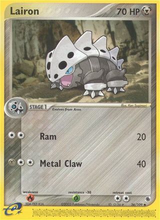 Lairon 36/109 Uncommon Pokemon Card (EX Ruby & Sapphire)