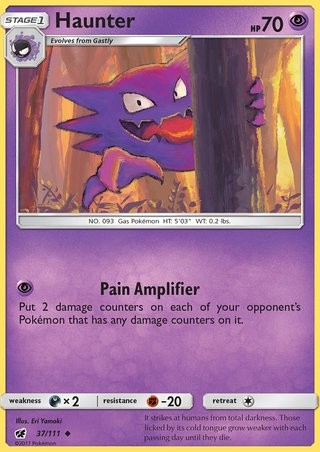 Haunter 37/111 Uncommon Pokemon Card (SM Crimson Invasion)