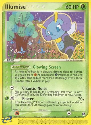 Illumise 38/100 Uncommon Pokemon Card (EX Sandstorm)