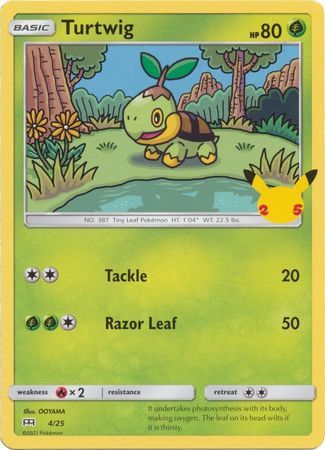 Turtwig 4/25 Non-Holo Pokemon Card (McDonalds Collection 2021)