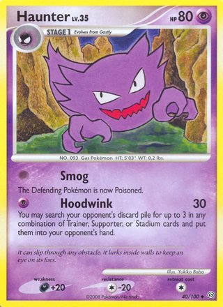 Haunter 40/100 Uncommon Pokemon Card (Stormfront)
