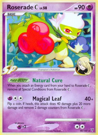 Roserade C 40/147 Rare Pokemon Card (Supreme Victors)