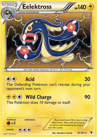 Eelektross 41/101 Rare Holo Pokemon Card (Noble Victories)