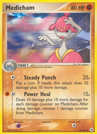 Medicham 42/101 Uncommon Pokemon Card (EX Hidden Legends)