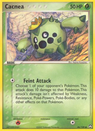 Cacnea 46/108 Common Pokemon Card (EX Power Keepers)